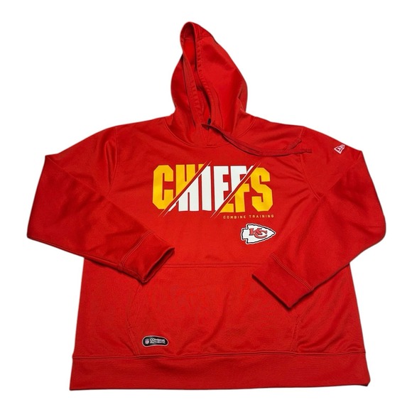 New Era Kansas City Chiefs Hoodie Mens XL Red NFL Combine Training Sweatshirt‎ - Picture 1 of 8